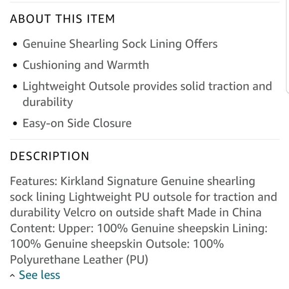 Kirkland Signature Kids Genuine sheepskin Shearling Boots, Nwt - Picture 7 of 8